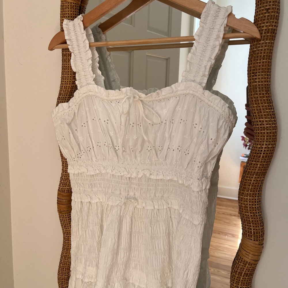 NWT Gap x Doen White Eyelet Cottege Core Dress - Picture 4 of 5